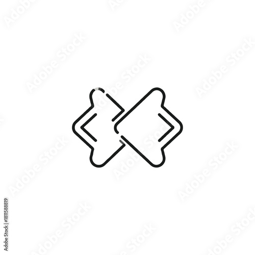 Minimalist double arrow icon suggesting interchange movement exchange action or transfer of