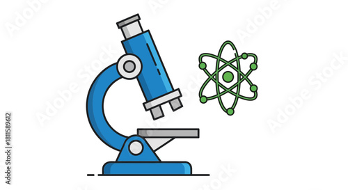 microscope on white background