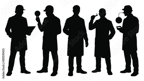 Diverse male scientists and engineers team