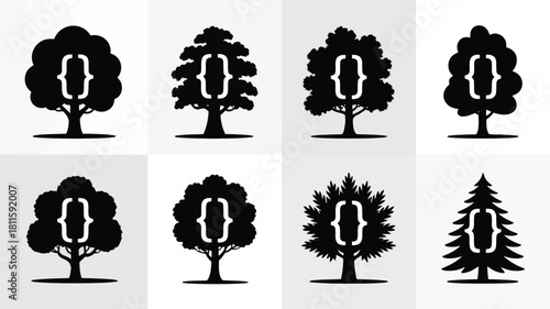 Coding trees: icons linking nature tech