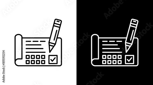 Project Blueprint With Icon Set Design