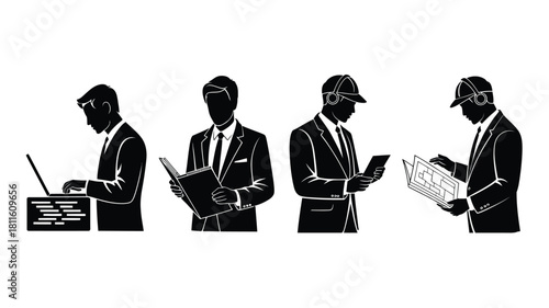 Business professionals at work activities