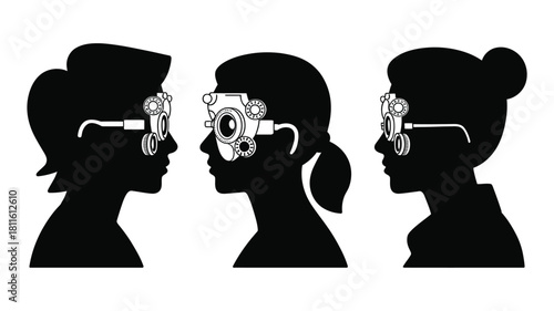 Eye vision test, phoropter, ophthalmology