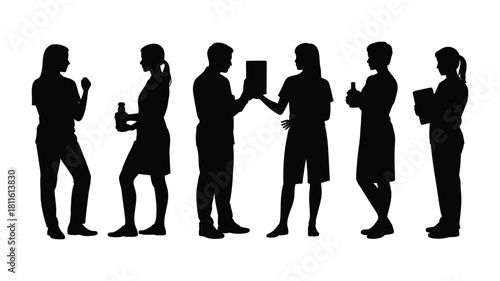 Group of diverse people in communication