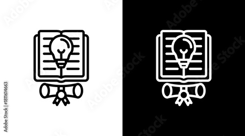 Book With Icon Set Design