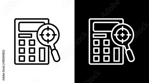 Calculator With Icon Set Design