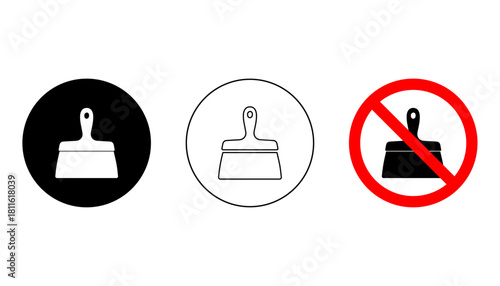 Paint brush icons for art, painting, or tool graphics