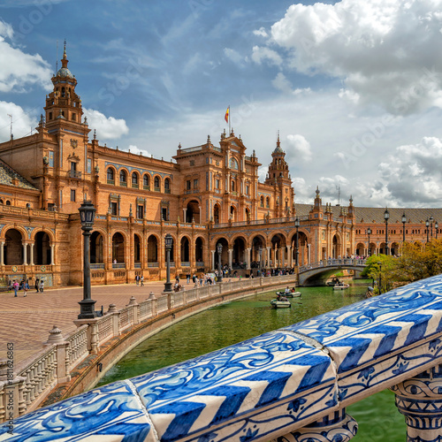 Sevilla. Plaza de Espana, Spain. Travel and tourism	