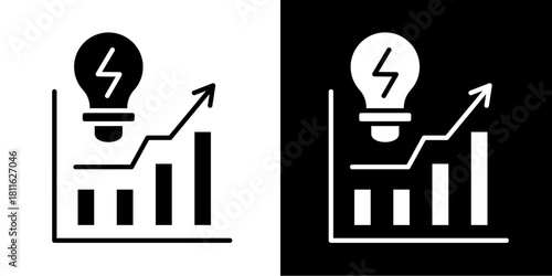 Energy Consumption  Icon Set White Style Collection