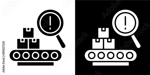 Manufacturing Defects  Icon Set White Style Collection