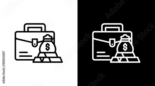 Investment With Icon Set Design