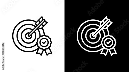 Financial Goal With Icon Set Design