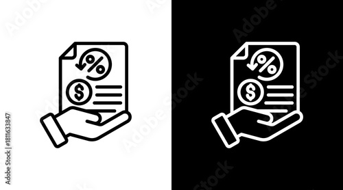 Tax Refund With Icon Set Design