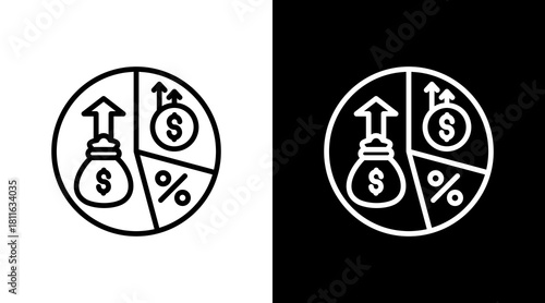 Profit Margin With Icon Set Design