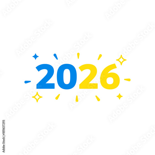 Bright 2026 new year celebration with sparkling stars and cheerful colors symbolizing hope and optimism for the future year.