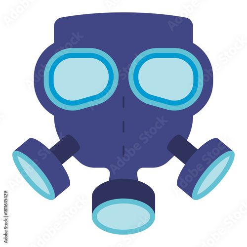 gas mask flat icon