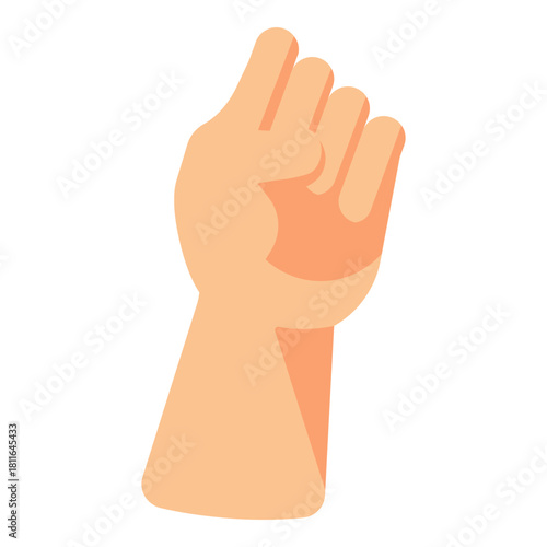 hand fist fight gesture flat icon