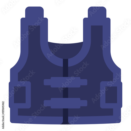 bulletproof vest flat icon