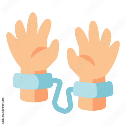 Handcuffed Hands flat icon