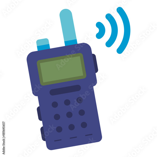 walkie talkie communication device flat icon