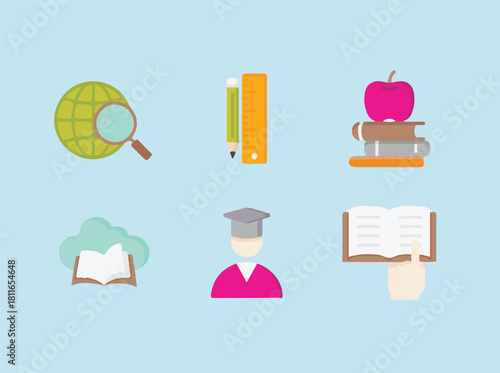 business man with money, Colorful Vector icon set, Vector icon Design