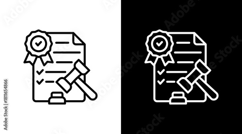 Legal With Icon Set Design