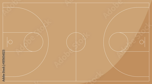 Basketball Court Top View Graphic