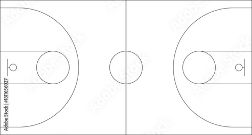 Basketball Court Outline