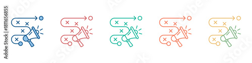 Strategy Marketing Icon Set Multiple Style Collection 
