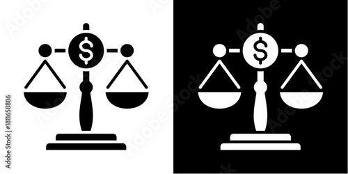 Business Law  Icon Set White Style Collection
