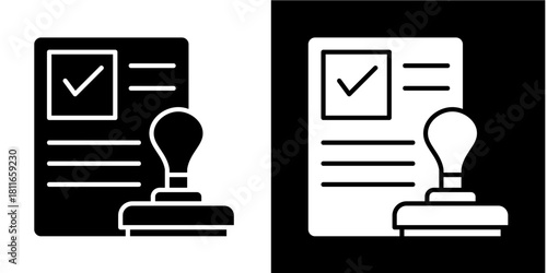 Regulatory Approval  Icon Set White Style Collection
