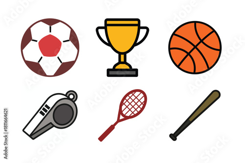 sports equipment icons