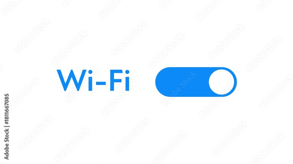 Wi-Fi Enable Disable Button Animation with Transparent Background ...