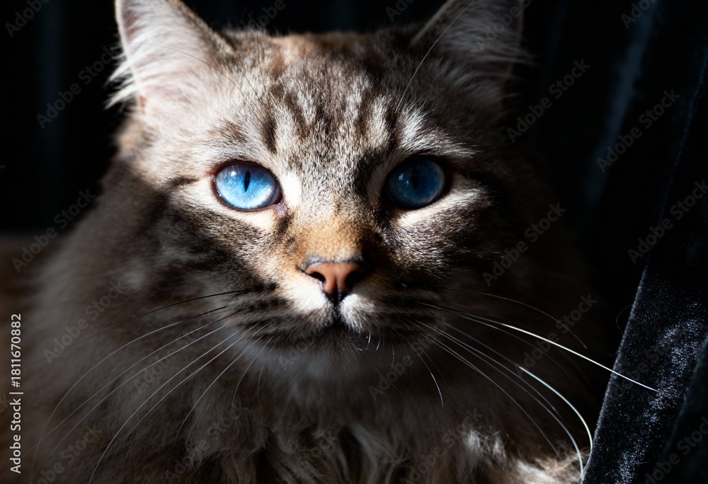 Fototapeta premium Intense Feline Gaze - Pet Food Advertising
