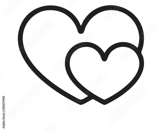 Tangled Hearts Illustration Vector 