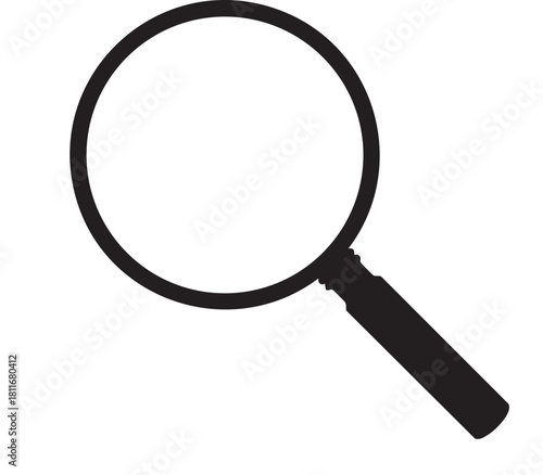 Magnifying Glass Search Symbol Silhouette 2