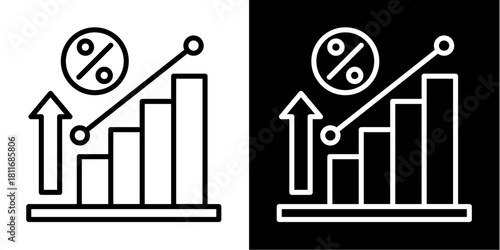Tax Growth   Icon Set White Style Collection