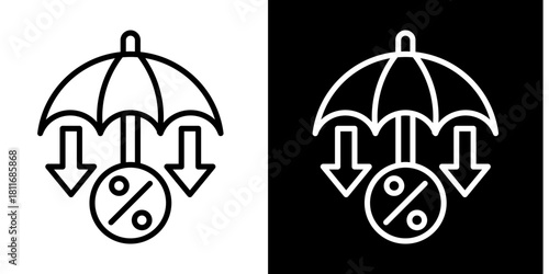 Tax Protection   Icon Set White Style Collection
