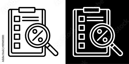 Tax Checklist   Icon Set White Style Collection