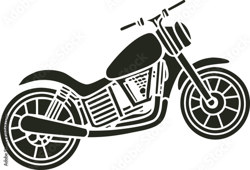 Vintage motorcycle, scooter, and chopper vector illustration for transport speed and biker ride icon