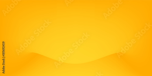 yellow background abstract with Gradient in empty room studio, Yellow empty room studio gradient used for background, yellow background studio with shine use for product shooting. Vector ilustration,