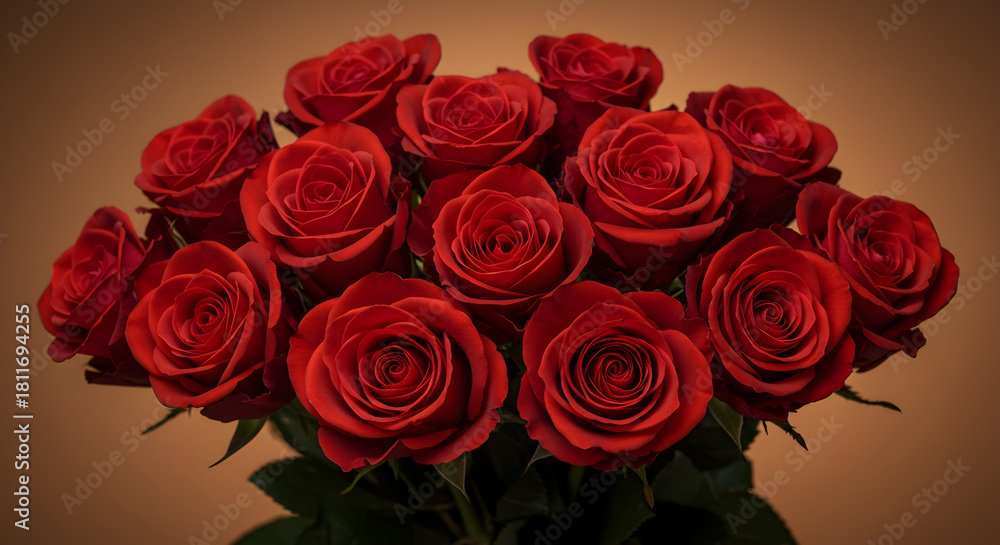 Obraz premium Classic Red Rose Bouquet – Elegant Bridal/Floral Arrangement