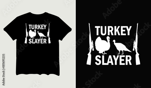 Turkey slayer t-shirt design for t-shirt quotes or poster svg printable cut file