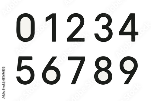 A set of minimalist and simple number fonts, perfect for use in mathematics, education, design, and various creative projects. This clean font will add a modern touch to your projects.	