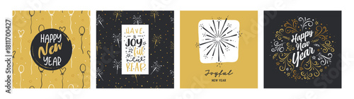 Cute hand drawn fireworks designs, flyer templates, great for invitations, banners, wallpapers, cards - vector design