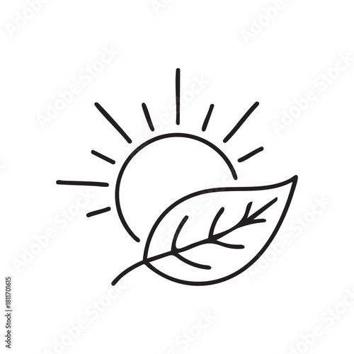 Solar Sustainability Line Icon