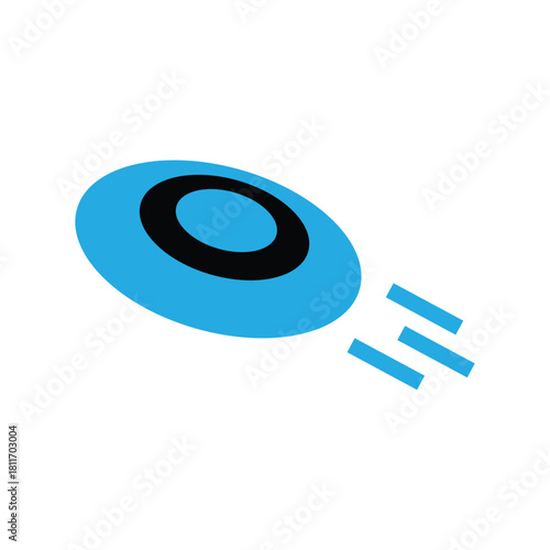 frisbee logo icon illustration flat