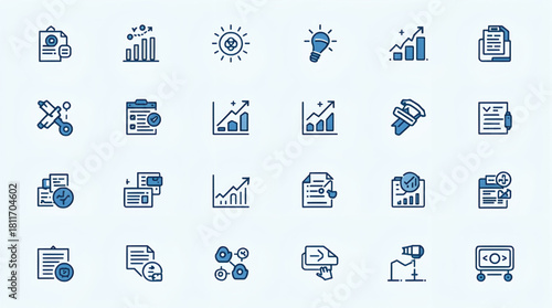 set of business icons