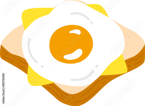 fried egg vector illustration