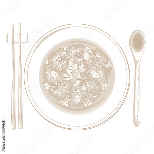 Vector Illustration Logo Line art Top View Saewoo Jang